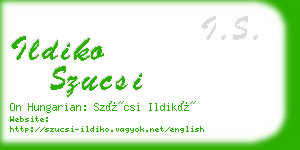 ildiko szucsi business card